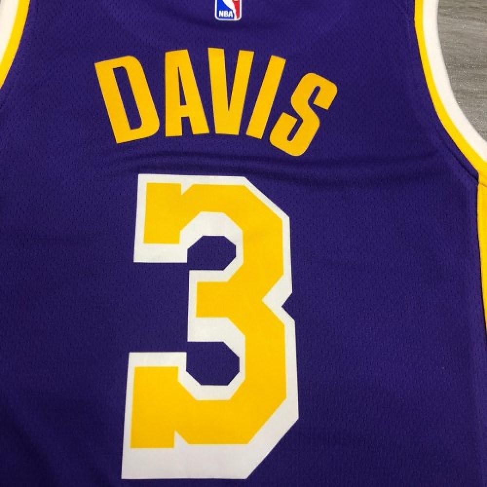 Men's Los Angeles Lakers Anthony Davis 3 Jordan Purple 20/21 Swingman Jersey-Statement Edition-Pro Kit Vault | Brand New 26/27 Sports Jerseys